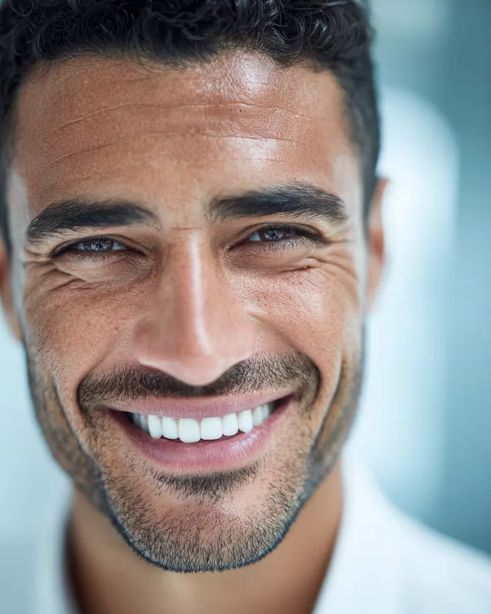 Patient satisfait de son traitement d'orthodontie